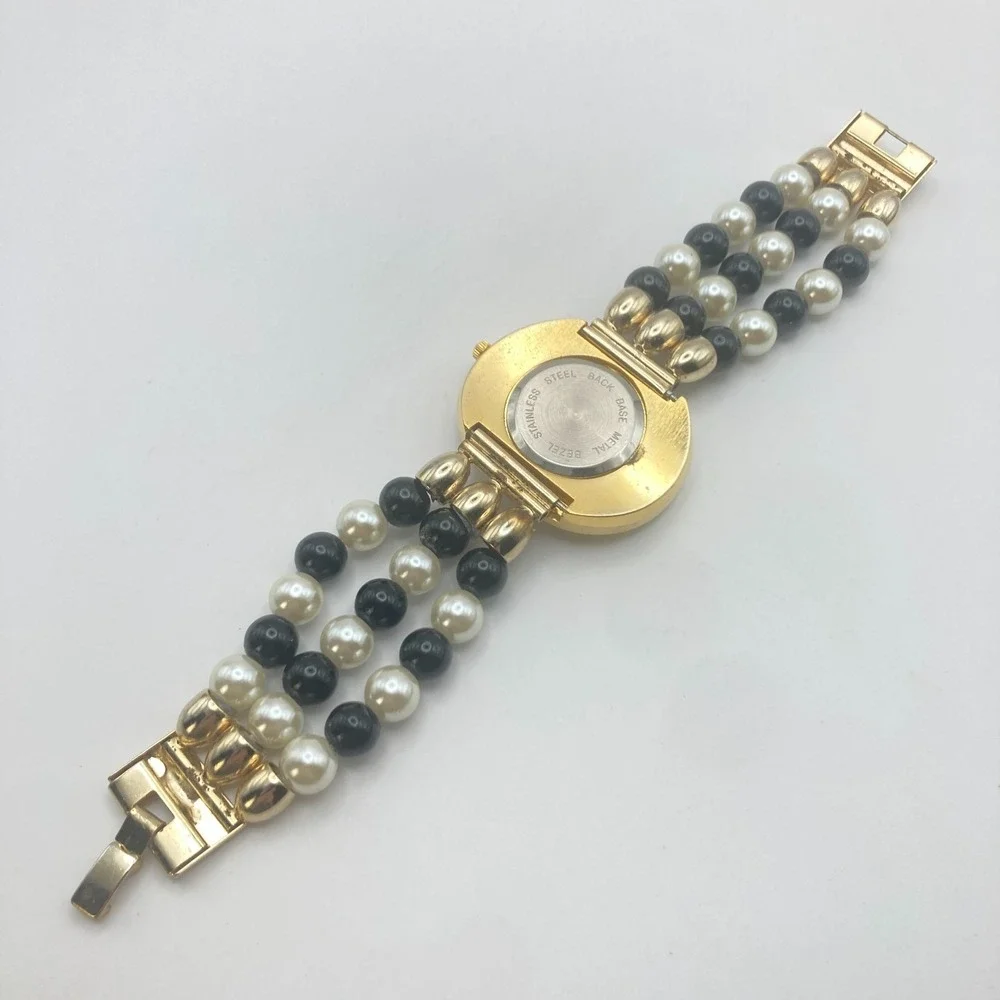 Vtg Collezio Women's Watch Gold Tone Oval 39mm Faux Pearl MOP New Battery 6.25